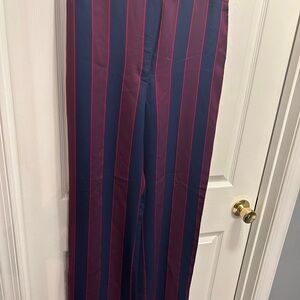 Express Wide Leg High Rise Striped Pants, 10R